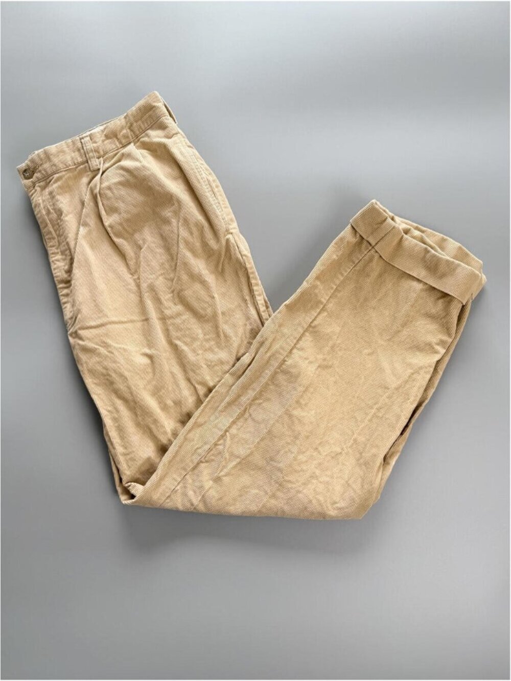 Polo Ralph‎ Lauren Corduroy Pants, Tan Corduroy Trousers Y2K Vintage 33" Waist